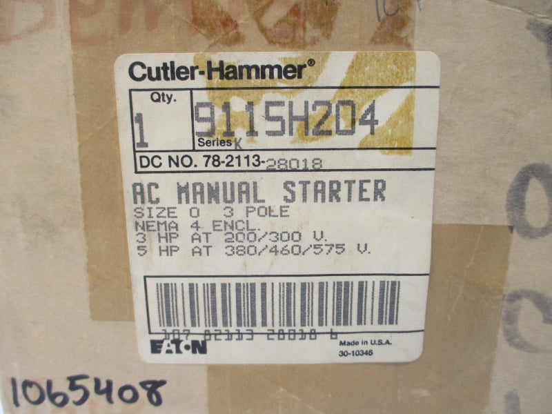 CUTLER HAMMER 9115H204 6-200 SER. K 575V NSMP
