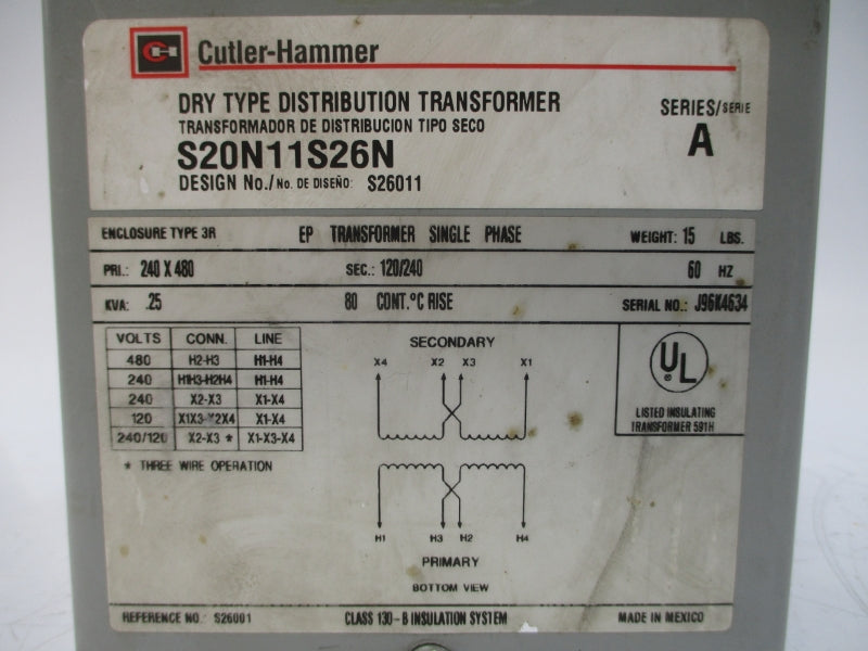 CUTLER HAMMER S20N11S26N SER. A 240/480V NSNP