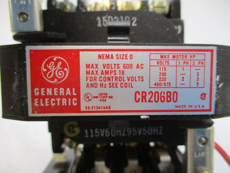 GENERAL ELECTRIC CR206B002 95/115V 18A NSMP