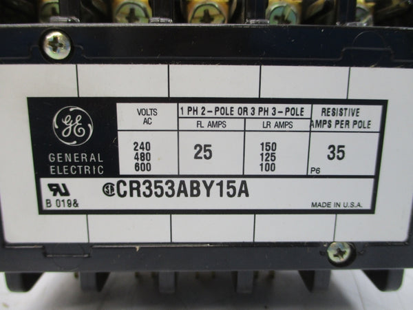 GENERAL ELECTRIC CR353ABY15A 110/120VAC 35A NSMP