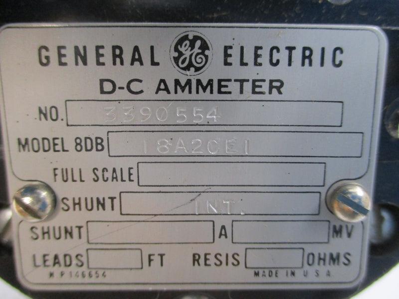 GENERAL ELECTRIC 8DB18A2CE1 0-10DCA NSMP