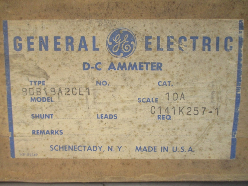 GENERAL ELECTRIC 8DB18A2CE1 0-10DCA NSMP
