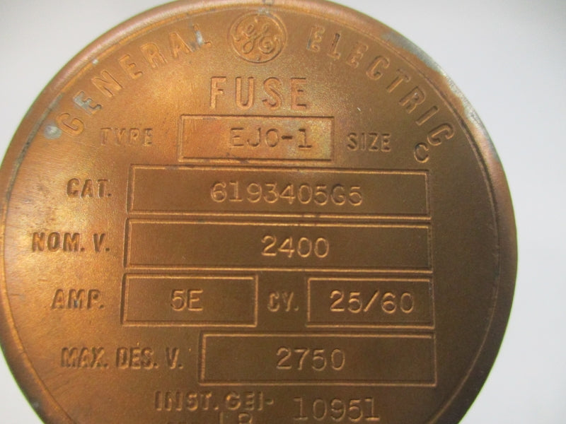 GENERAL ELECTRIC 6193405G5 EJO-1 2400V 5EA NSMP