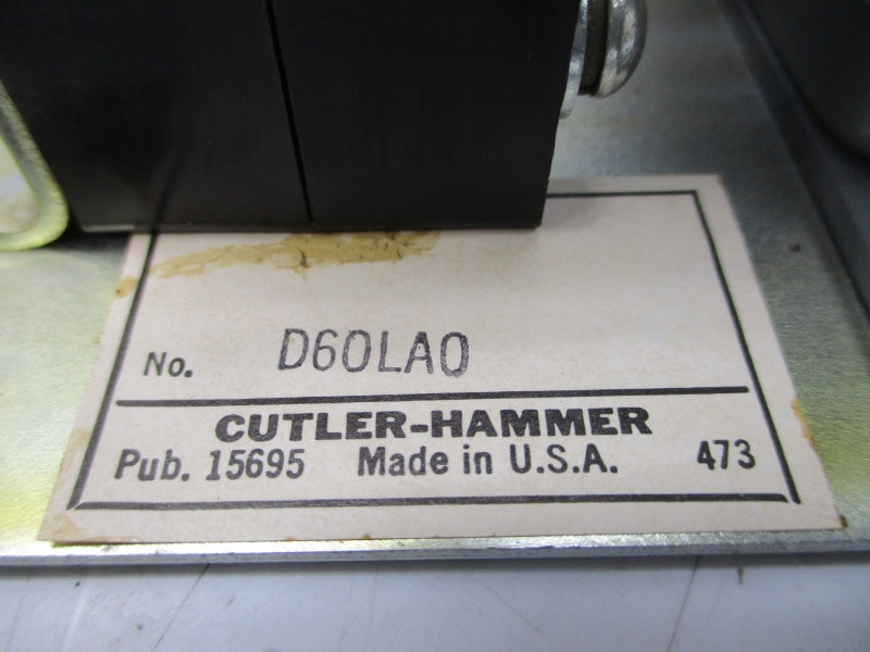CUTLER HAMMER D60LA0 SER. A1 600VAC 2.5-22.5A 4-6S NSMP