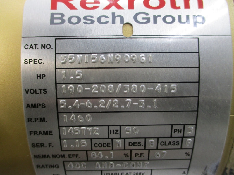 REXROTH BOSCH 35V156N909G1 9510290124 208-230/460V 5.8/2.9A NSMP