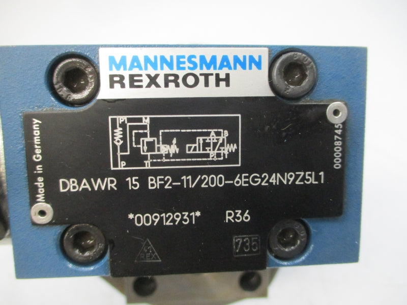 REXROTH DBAWR15BF2-11/200-6EG24N9Z5L1 24VDC 1.25A NSNP