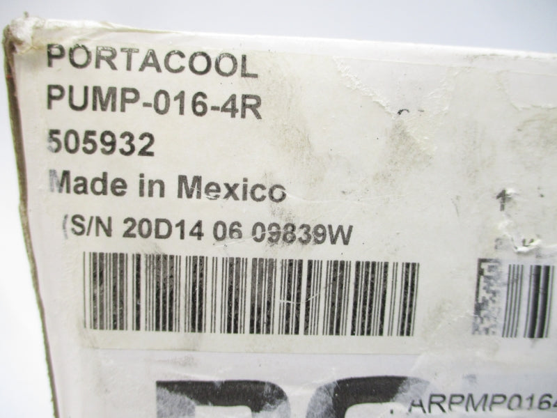 PORTACOOL 505932 PUMP-016-4R 115V 5.0A NSMP
