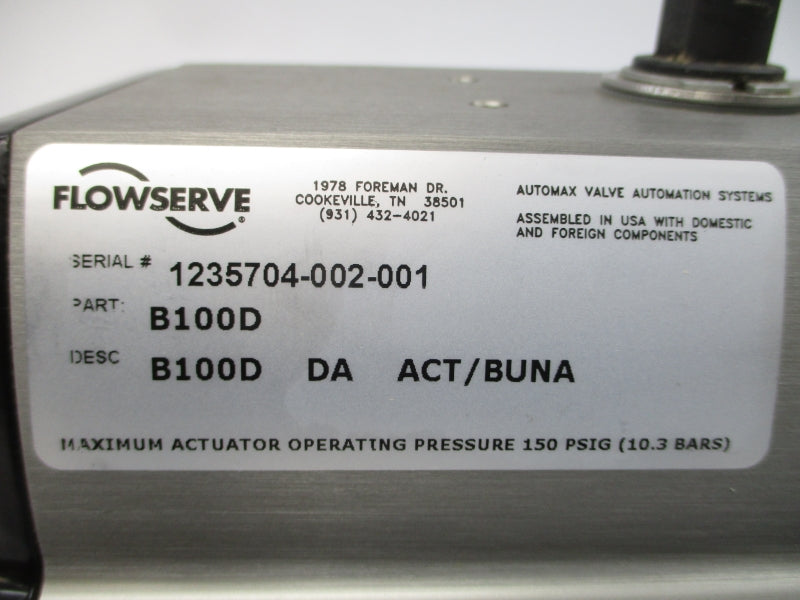 FLOWSERVE B100D B100DDAACT/BUNA 150PSI NSMP