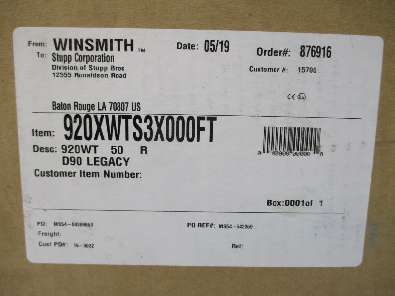 WINSMITH 920XWTS3X000FT NSMP
