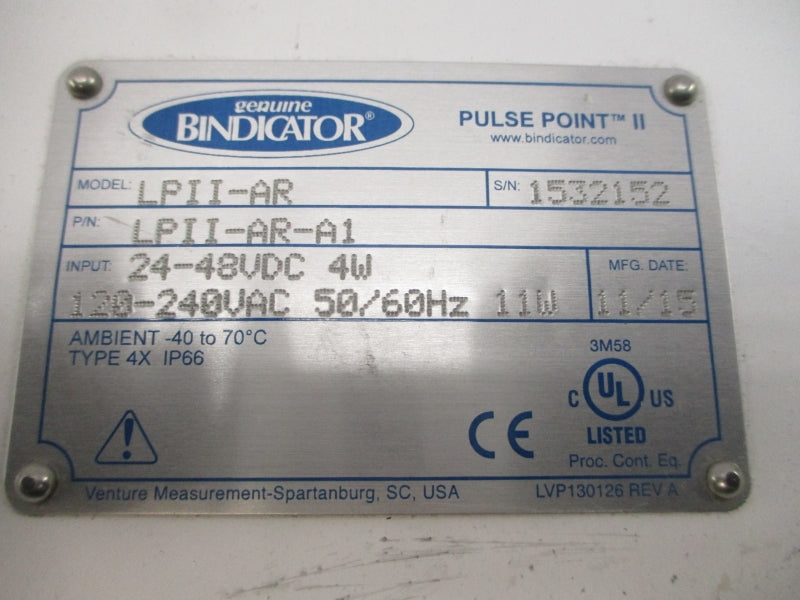 BINDICATOR LPII-AR LPII-AR-A1 120-240VAC NSNP