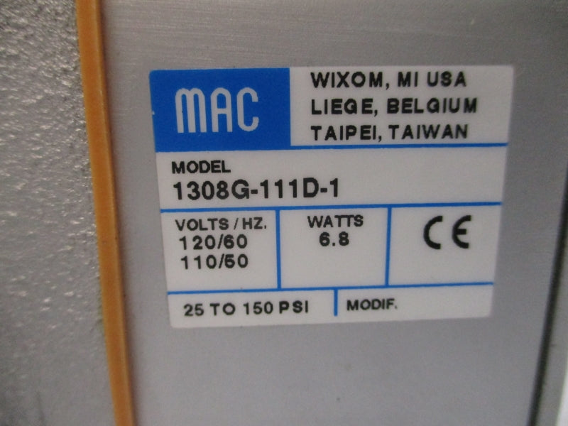 MAC 1308G-111D-1 110/120V 25-150PSI UNMP