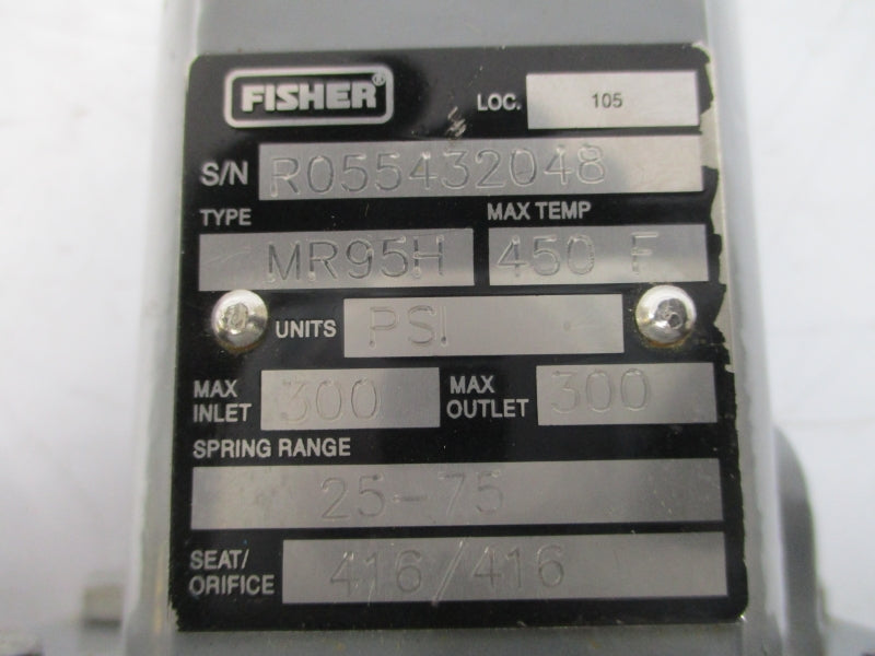 FISHER MR95H 25-75PSI 450'F UNMP