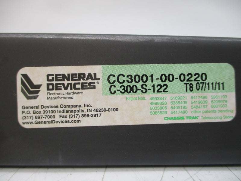 GENERAL DEVICES CC3001-00-0220 C-300-S-122 NSNP