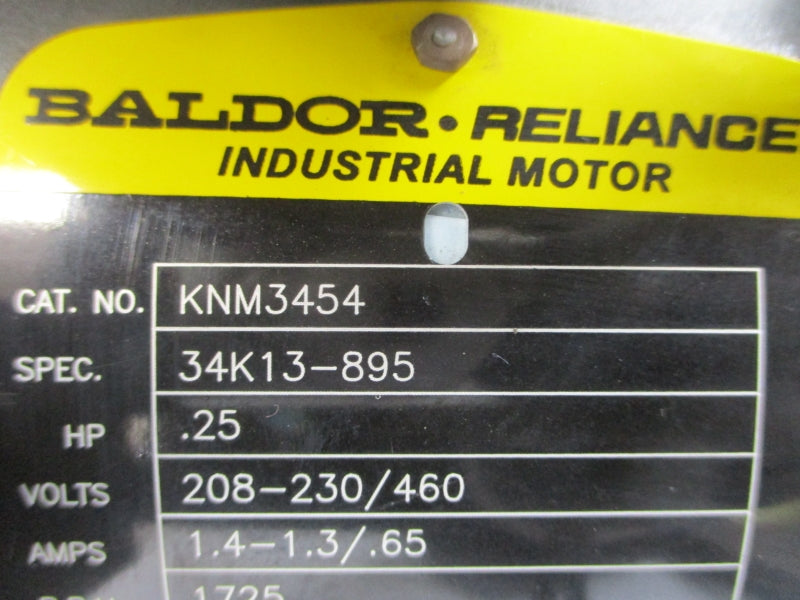 BALDOR KNM3454 34K13-895 208-230/460V 1.4-1.3/.65A NSNP
