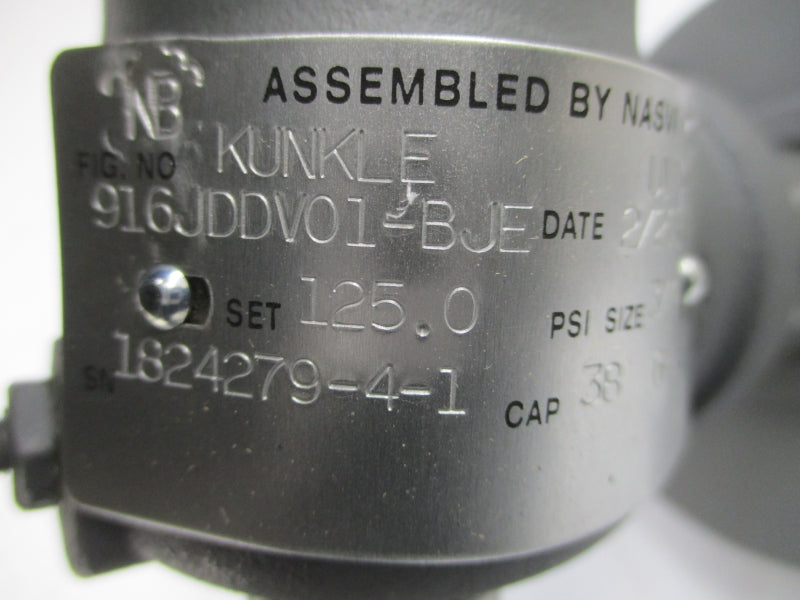 KUNKLE 916JDDV01-BJE 125.0PSI 3/4" NSNP