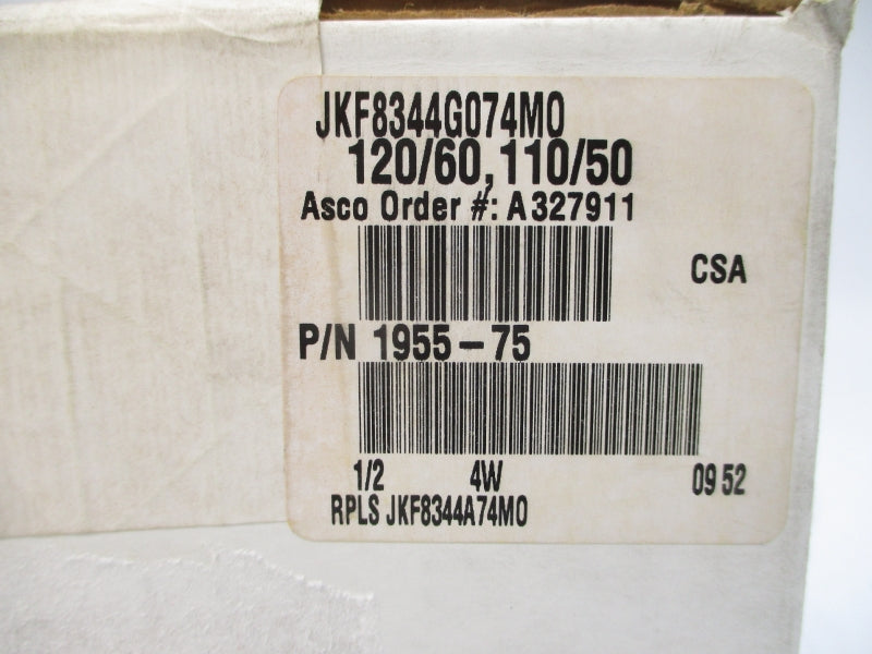 ASCO JKF8344G074MO 110/120V 1/2" NSFS