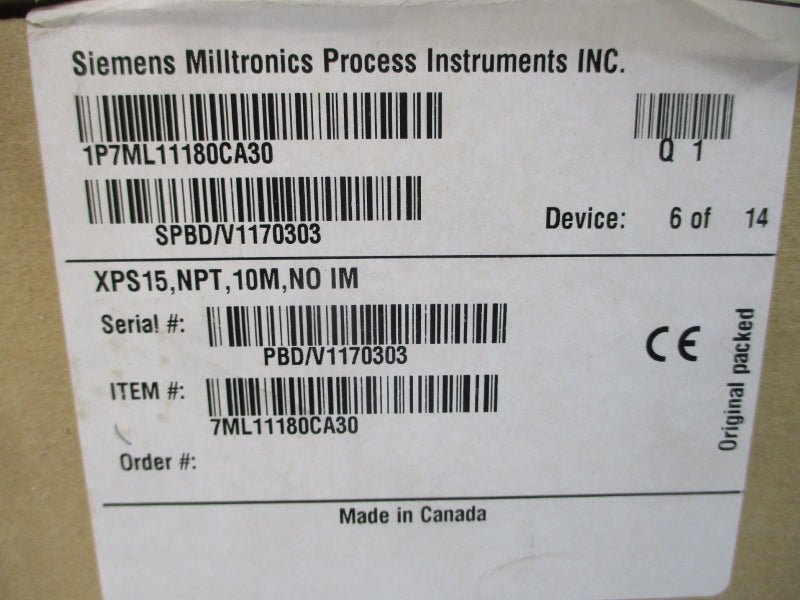 SIEMENS 7ML11180CA30 XPS-15 1.77V NSMP
