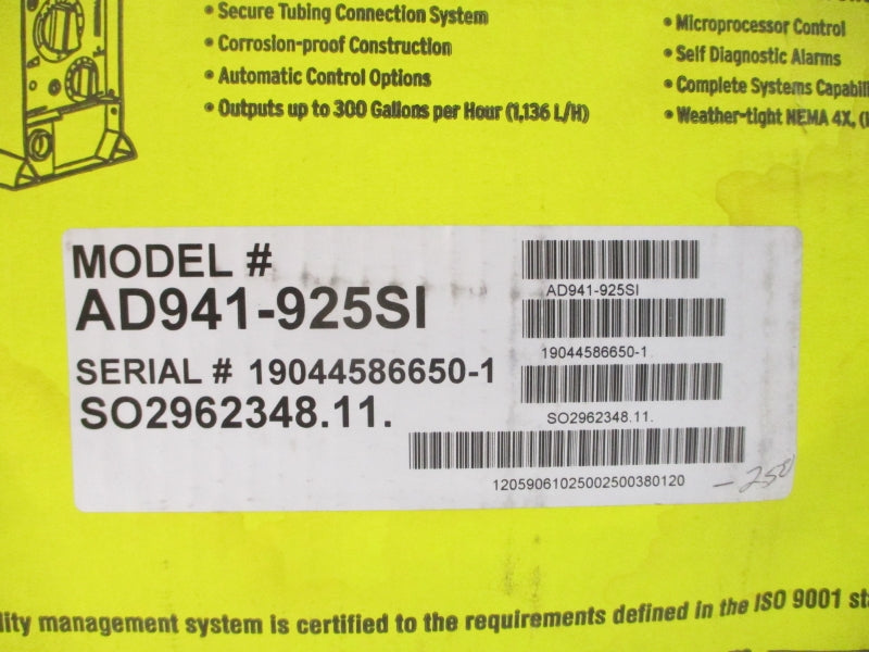 LMI MILTON ROY AD941-925SI 95/240VAC 1.40A 250PSI NSMP