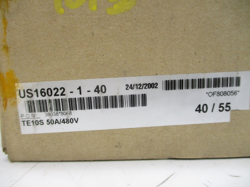 BARBER-COLMAN TE10S50A/480V/MGC/ENG/PLF/FUSE/99/AX144/00 480V 50A NSMP
