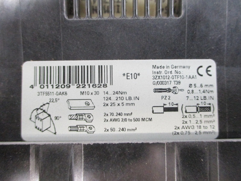 SIEMENS 3TF5511-0AK6 110/120V 300A NSMP