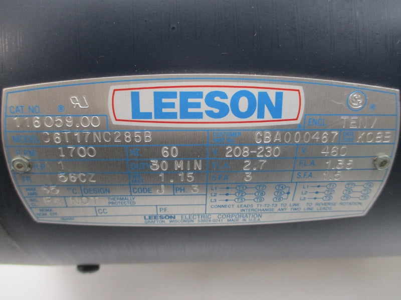 LEESON 116059.00 C6T17NC285B 208-230/460V 2.7/1.35A NSNP