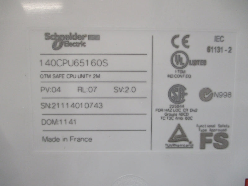 SCHNEIDER ELECTRIC 140CPU65160S NSNP