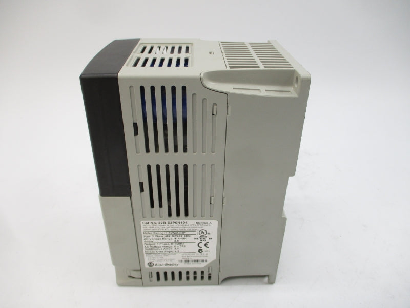 ALLEN BRADLEY 22B-E3P0N104 SER. A F/W 6.02 460-600VAC 3.8A NSNP