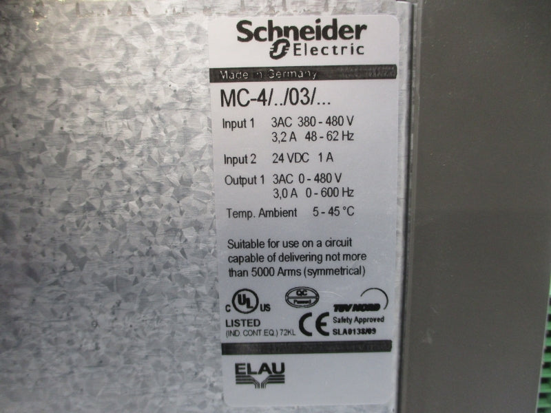 SCHNEIDER ELECTRIC MC-4/11/03/400 13130245 380-480VAC 3.2A UNMP