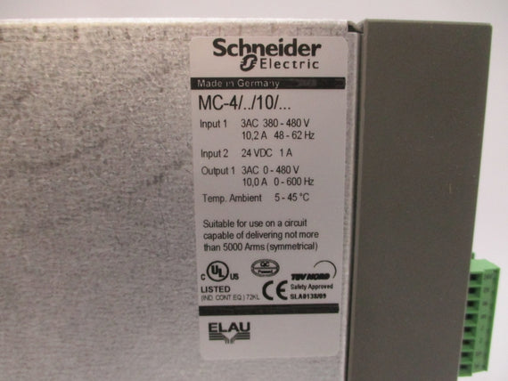 SCHNEIDER ELECTRIC MC-4/11/10/400 380-480VAC 10.2A UNMP