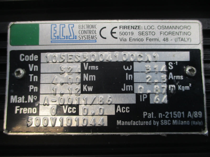 E.C.S. 105ES3004100CA1 324V 2.3A UNMP