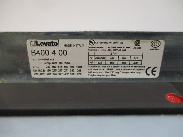 LOVATO B400400 220-240VAC/DC 550A NSNP
