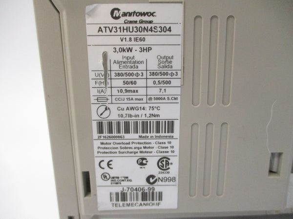 MANITOWOC ATV31HU30N4S304 380/500V 10.9A UNMP