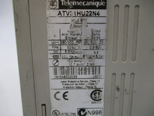 TELEMECANIQUE ATV31HU22N4 380/500V 8.9A UNMP