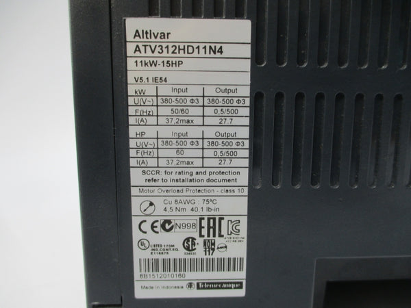 SCHNEIDER ELECTRIC ATV312HD11N4 380-500V 37.2A UNMP