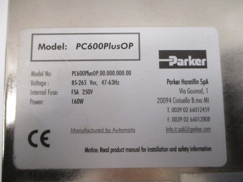 PARKER PC600PLUSOP.00.000.000.00 85-265VAC 5A NSNP