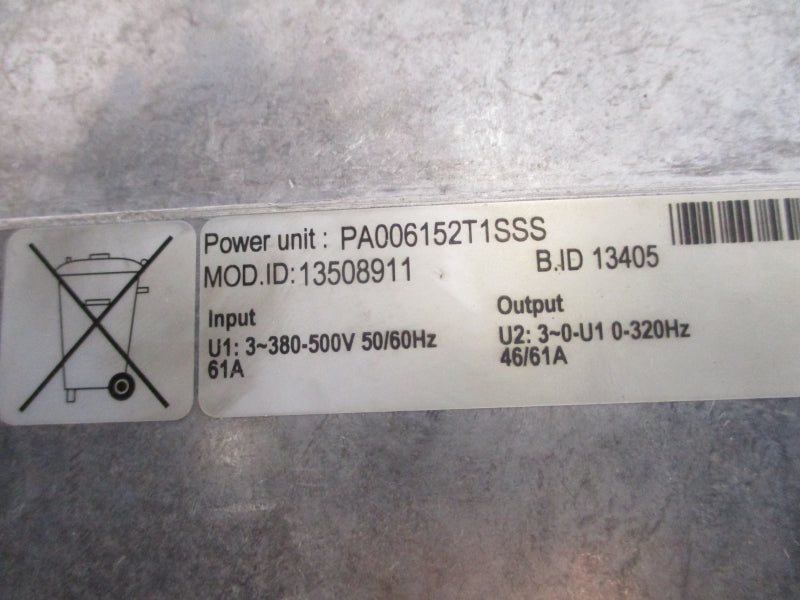 VACON NXS00615A2T1SSSA9A2000000 380-500V 61A UNMP