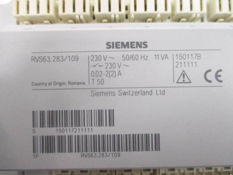 SIEMENS RVS63.283/109 230V 0.02-2A NSNP