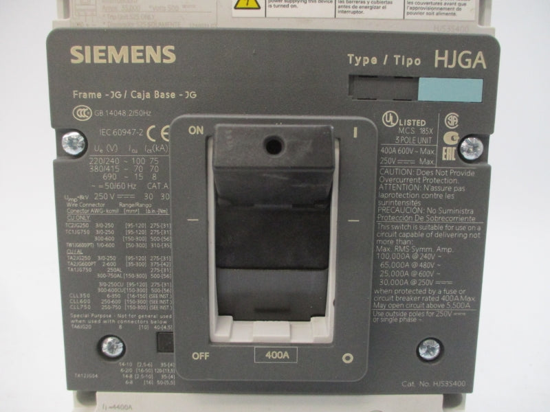 SIEMENS HJS3S400 600V 400A NSNP