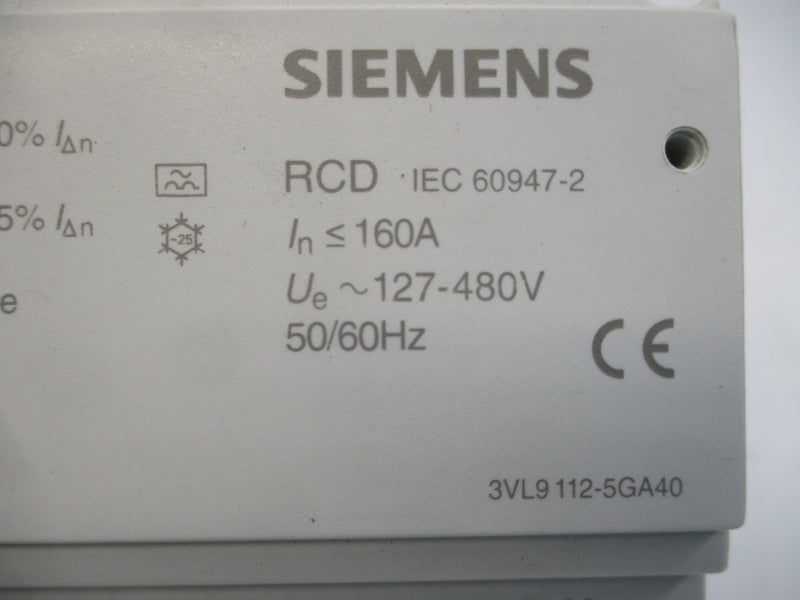 SIEMENS 3VL9112-5GA40 127-480V 160A NSNP