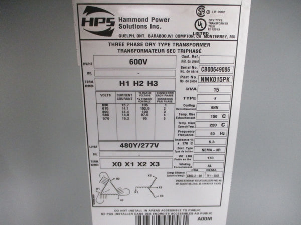 HPS NMK015PK 600V NSNP