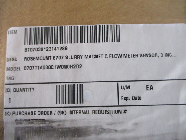 ROSEMOUNT 8707TTA030C1W0N0H2D2 185VDC 5.0A 285PSI NSMP