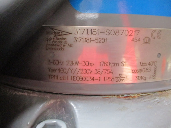 FLYGT 3171.181-S0870217 230/460V 38/75A NSNP