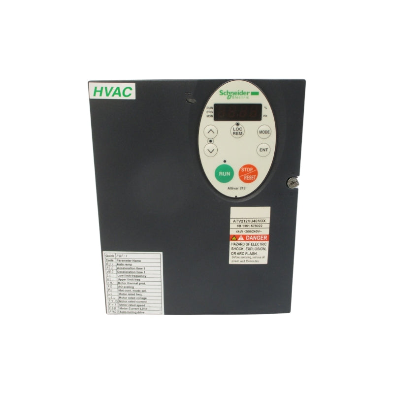 SCHNEIDER ELECTRIC ATV212HU40M3X 200-240V 15.7A (AS PICTURED) UNMP
