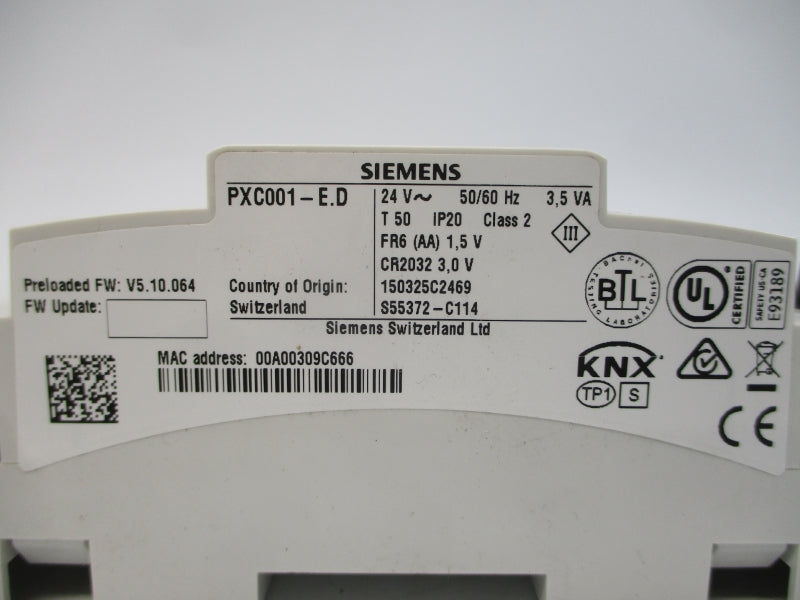 SIEMENS PXC001-E.D 24V NSNP