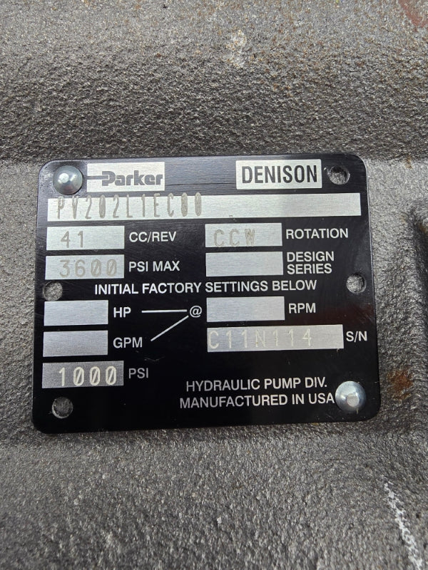 PARKER PV202L1EC00 3600PSI NSNP