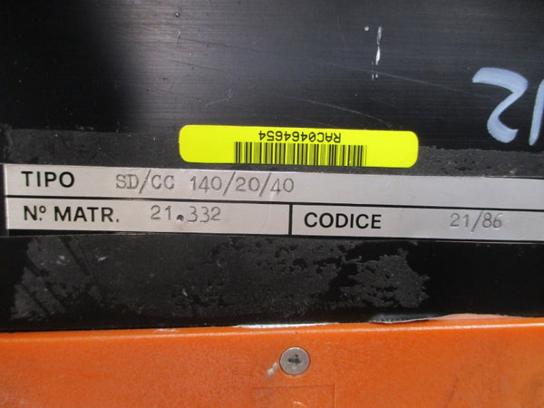 ALSTHOM SD-CC TGF4D+RB420 SD/CC 140/20/40 10V UNMP