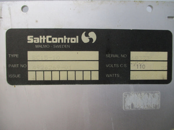 SATT CONTROL SC15-10 4926269-01 110V UNMP