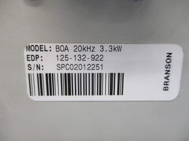 BRANSON 930BAO 125-132-922 240VAC 20A NSNP