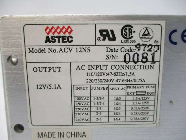 ASTEC ACV12N5 240VAC 0.7A NSNP