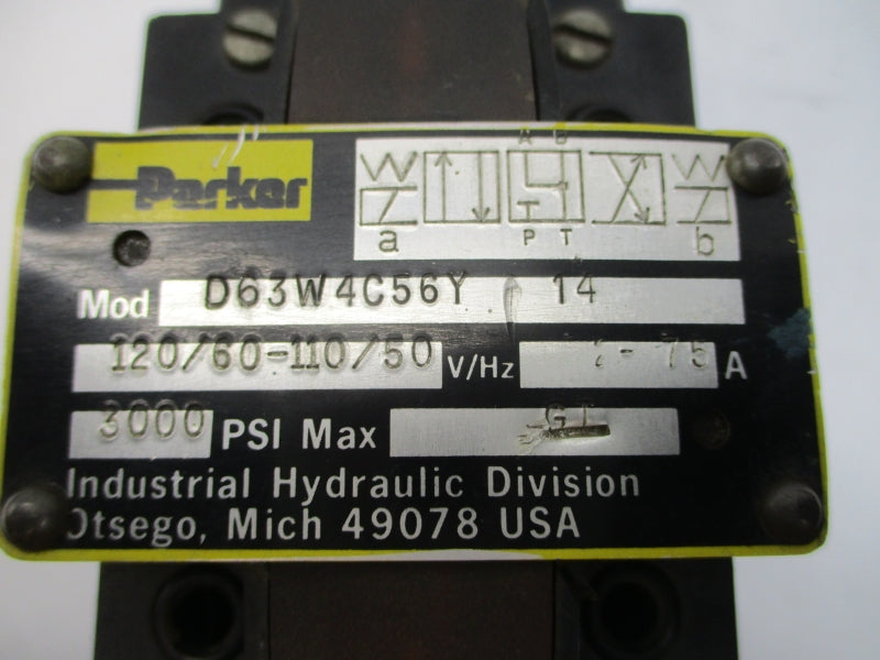 PARKER D63W4C56Y14 110/120V 3000PSI NSNP